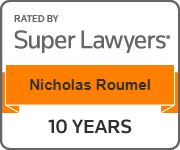 Rated By Super Lawyers | Nicholas Roumel | 10 years